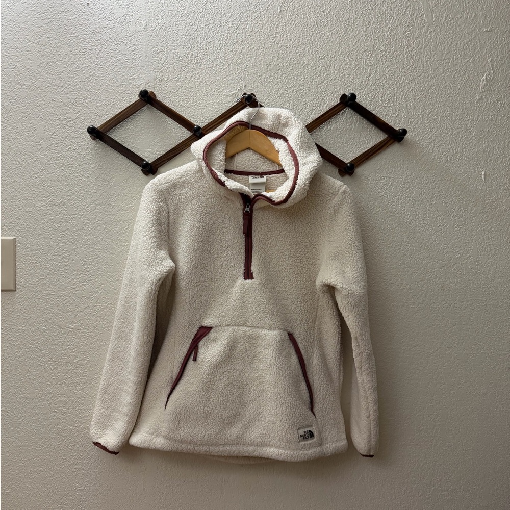 The North Face Pullover Hoodie with Red Accents